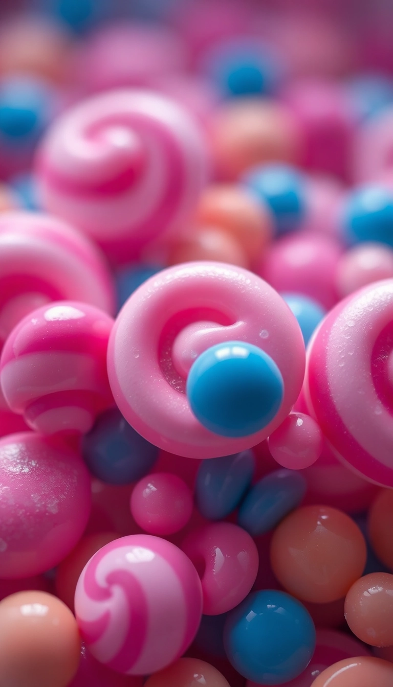 iPhone Extraordinary Mixed Candies Close Up Masterful Background